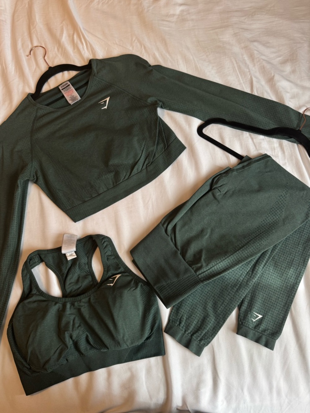Gymshark Vital Seamless 3 Piece Set Green